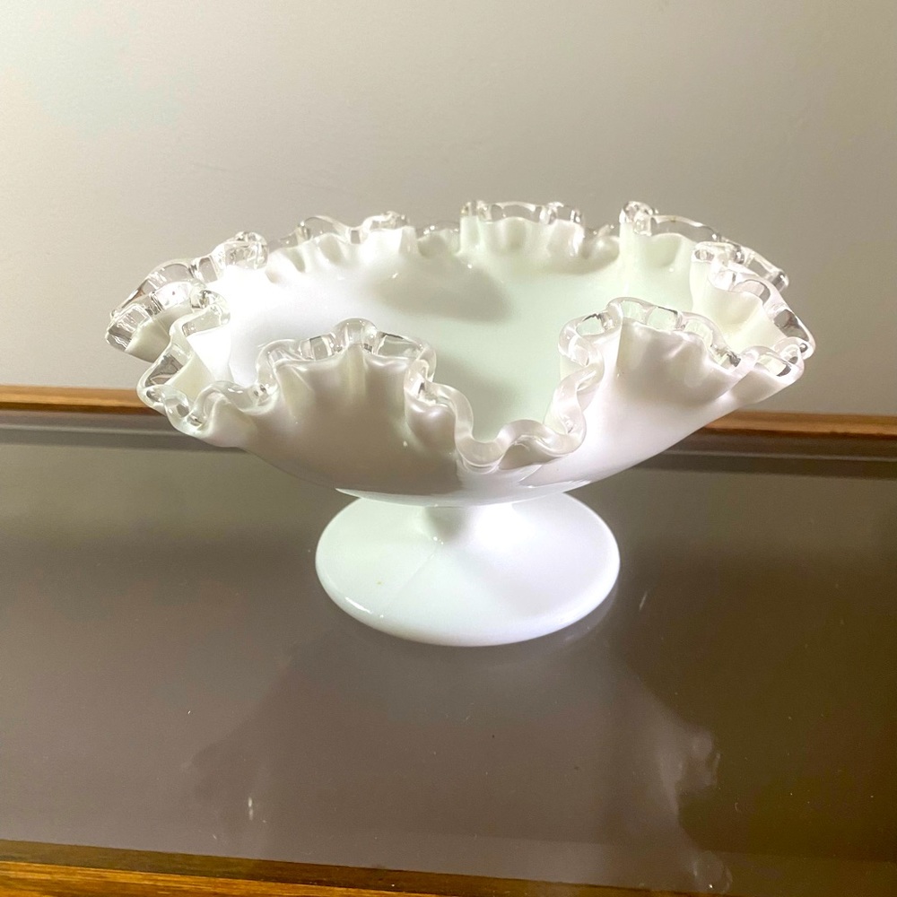 Fenton Silver Crest “Silvercrest” Pedestal Bowl